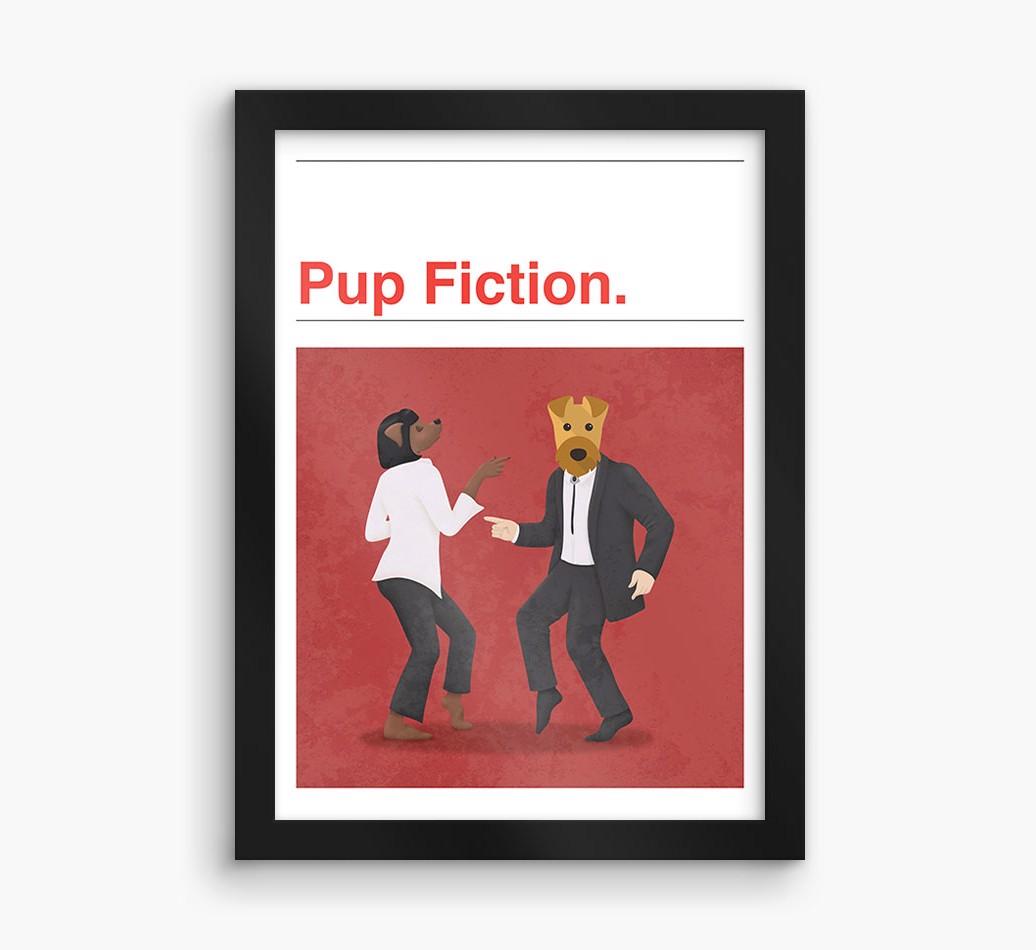Pup Fiction: Personalized {breedFullName} Framed Print