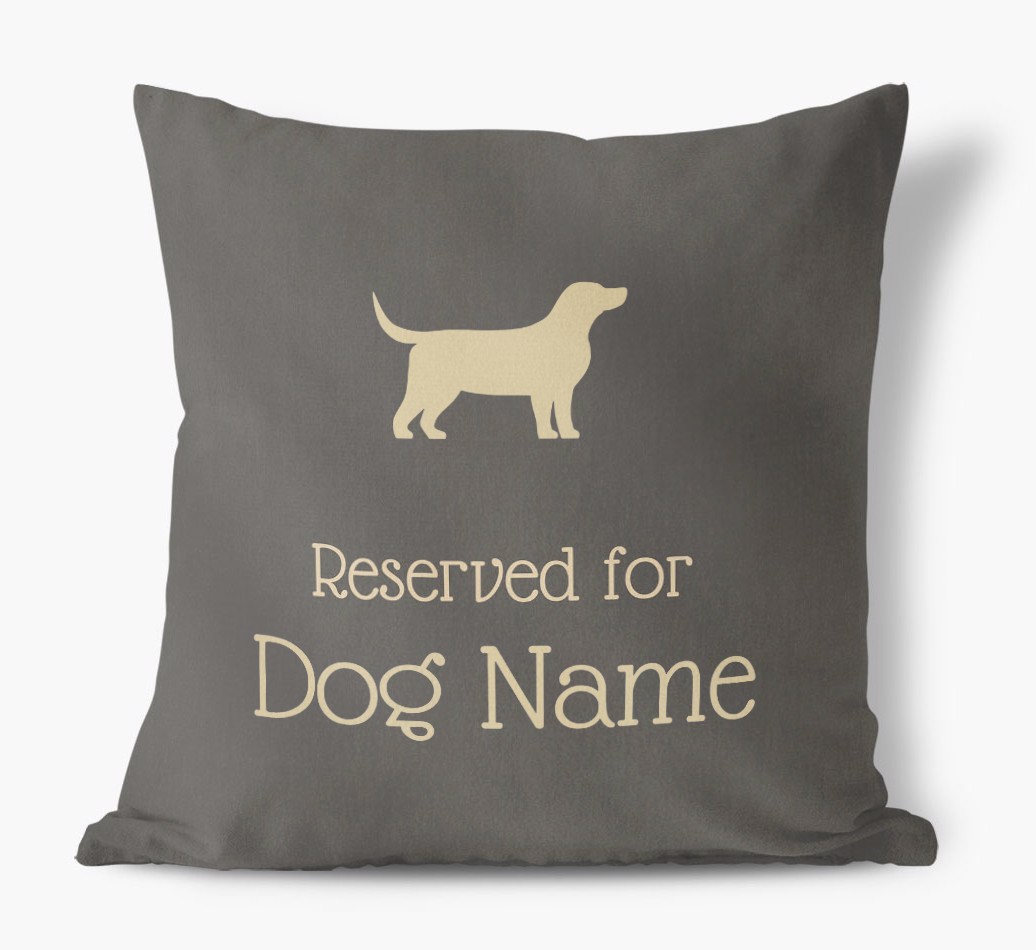 Reserved for {dogsName}: Personalised {breedFullName} Soft Touch Cushion
