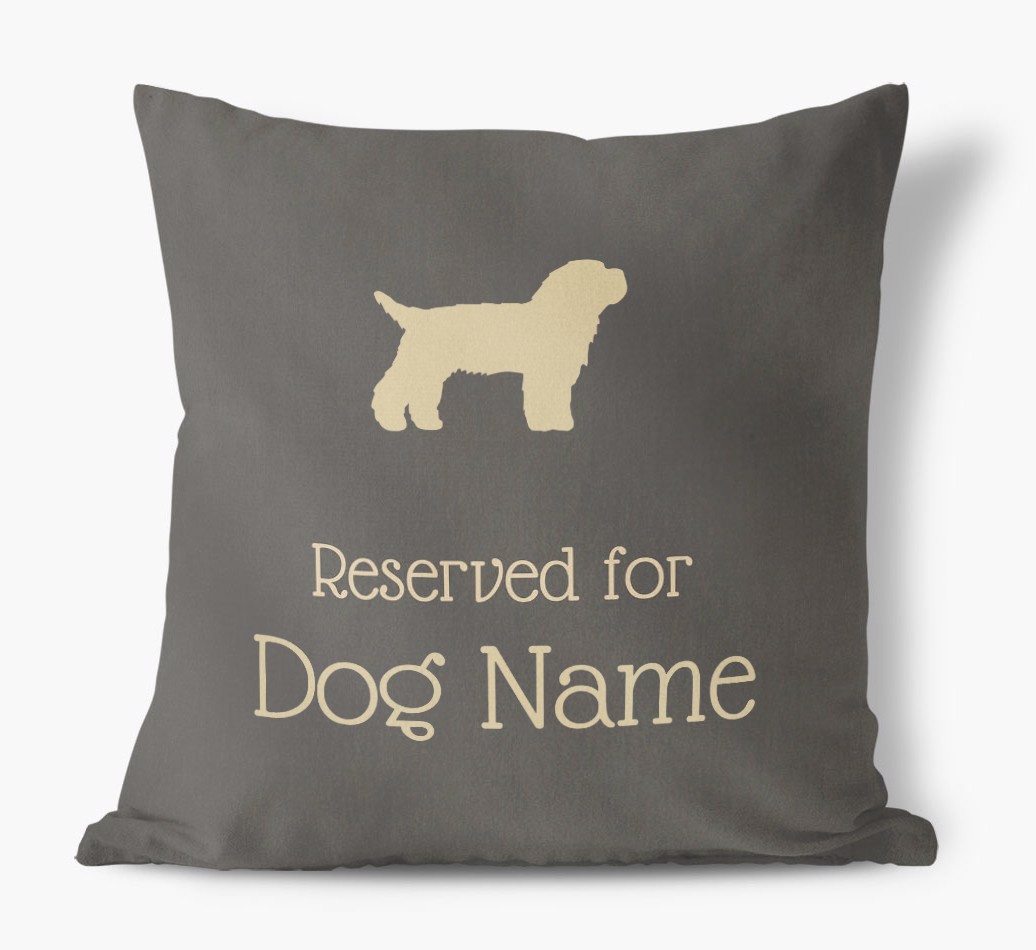 Reserved for {dogsName}: Personalised {breedFullName} Soft Touch Cushion