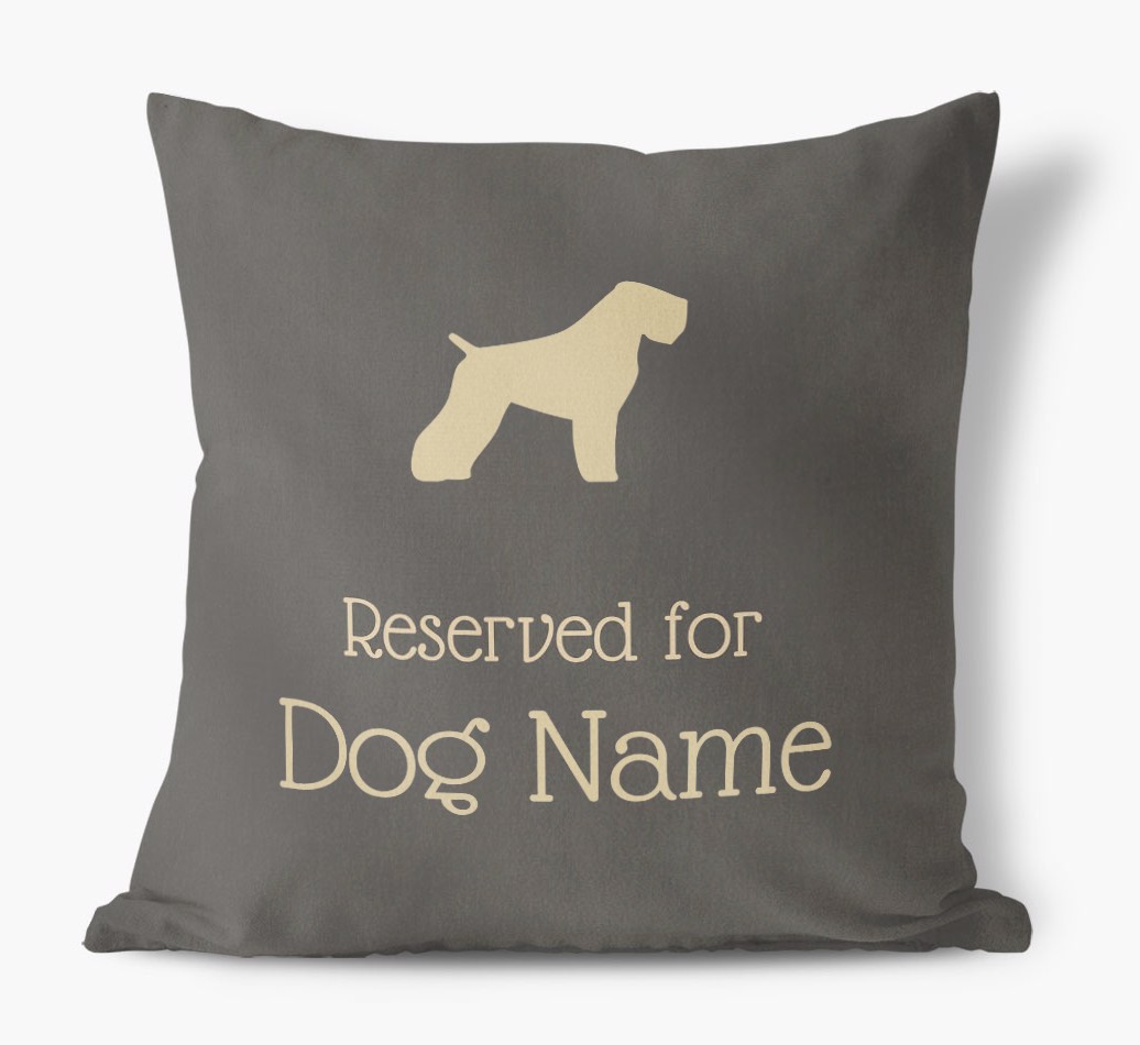 Reserved for {dogsName}: Personalised {breedFullName} Soft Touch Cushion
