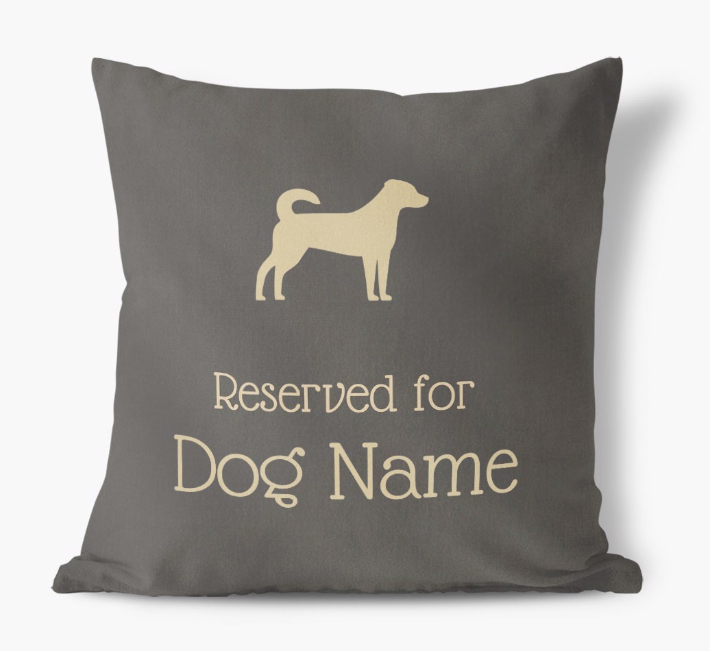 Reserved for {dogsName}: Personalised {breedFullName} Soft Touch Cushion