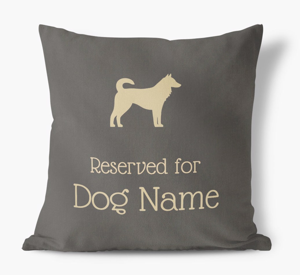 Reserved for {dogsName}: Personalised {breedFullName} Soft Touch Cushion