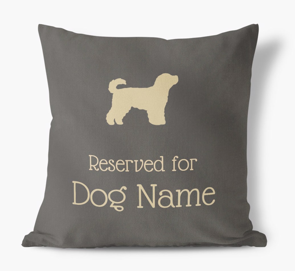 Reserved for {dogsName}: Personalised {breedFullName} Soft Touch Cushion