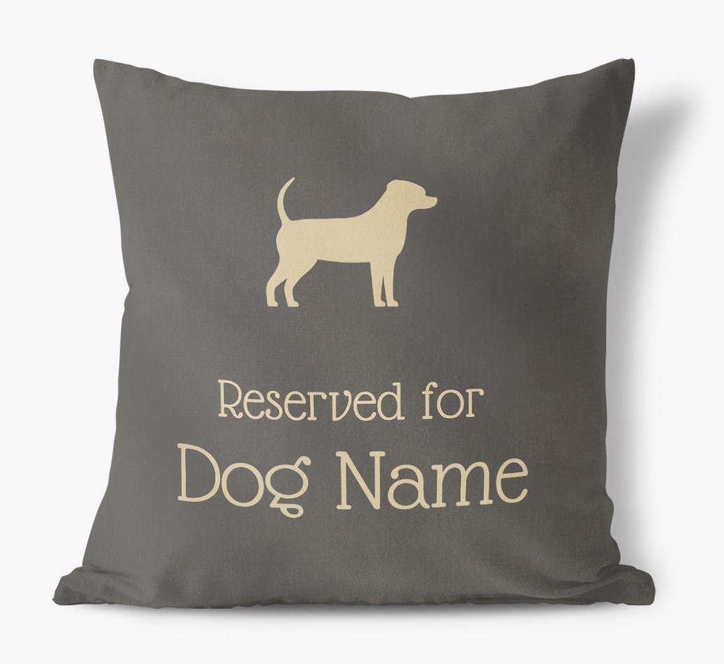 Reserved for {dogsName}: Personalised {breedFullName} Soft Touch Cushion