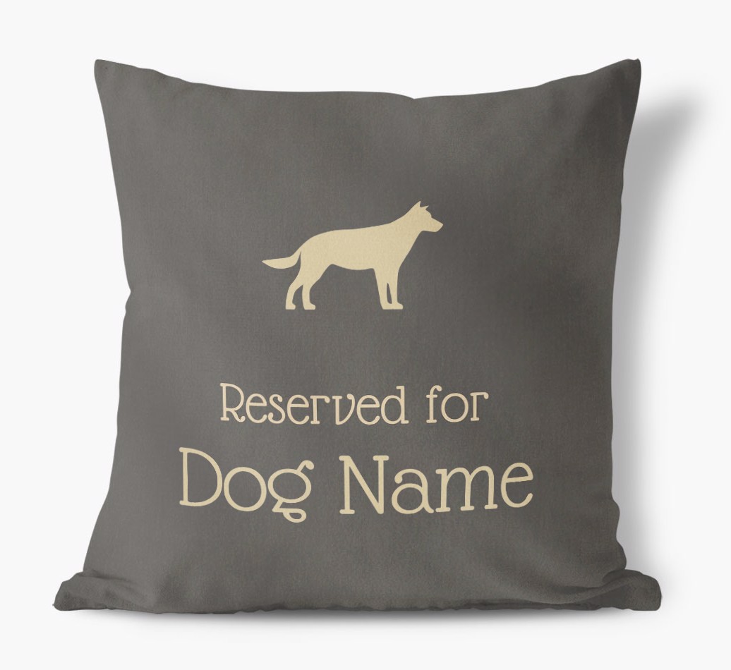Reserved for {dogsName}: Personalised {breedFullName} Soft Touch Cushion