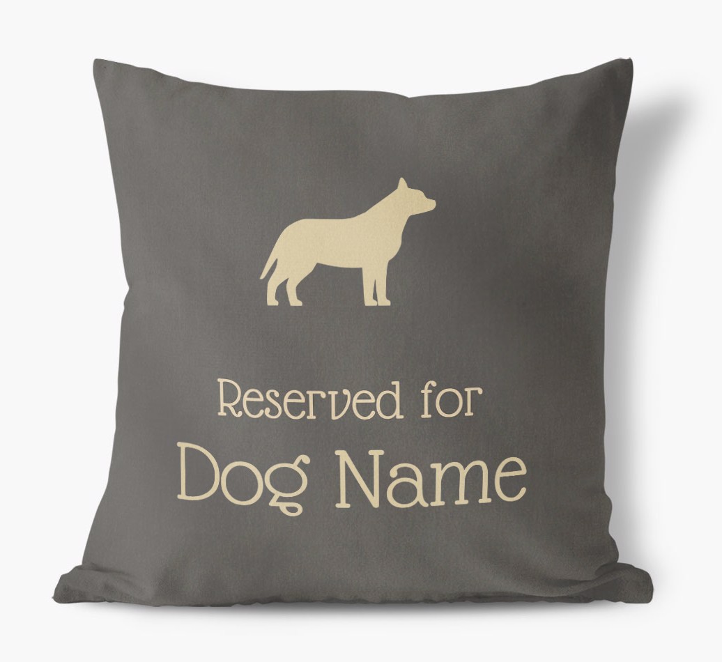 Reserved for {dogsName}: Personalised {breedFullName} Soft Touch Cushion
