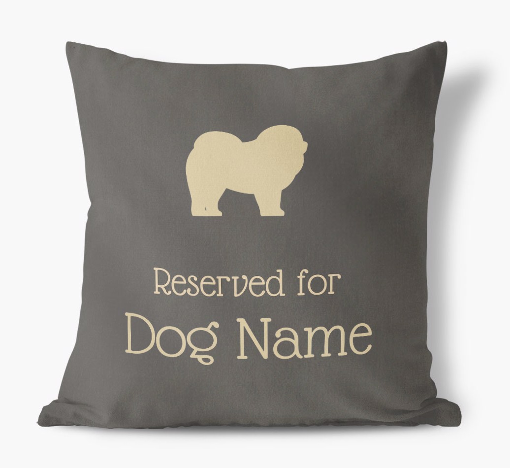Reserved for {dogsName}: Personalised {breedFullName} Soft Touch Cushion