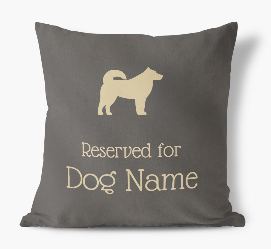 Reserved for {dogsName}: Personalised {breedFullName} Soft Touch Cushion