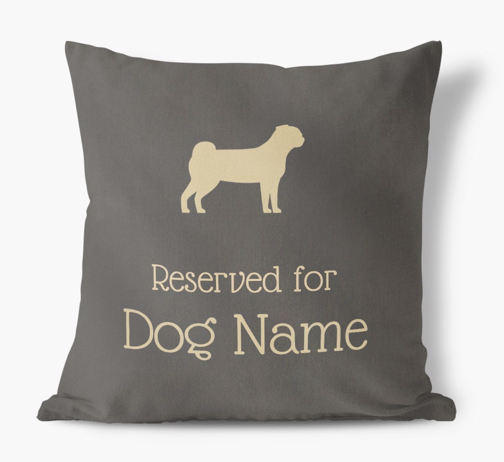 Reserved for {dogsName}: Personalised {breedFullName} Soft Touch Cushion