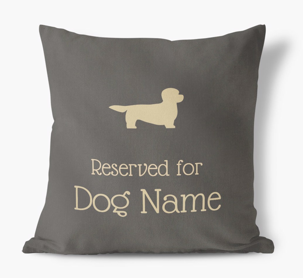 Reserved for {dogsName}: Personalised {breedFullName} Soft Touch Cushion