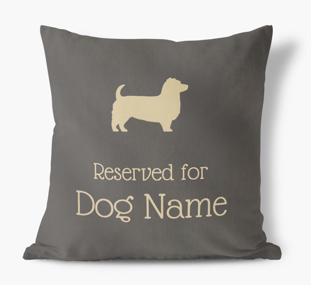 Reserved for {dogsName}: Personalised {breedFullName} Soft Touch Cushion