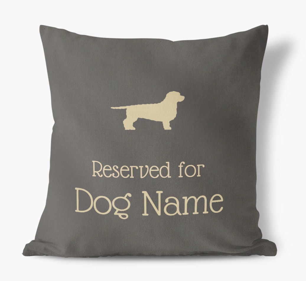 Reserved for {dogsName}: Personalised {breedFullName} Soft Touch Cushion