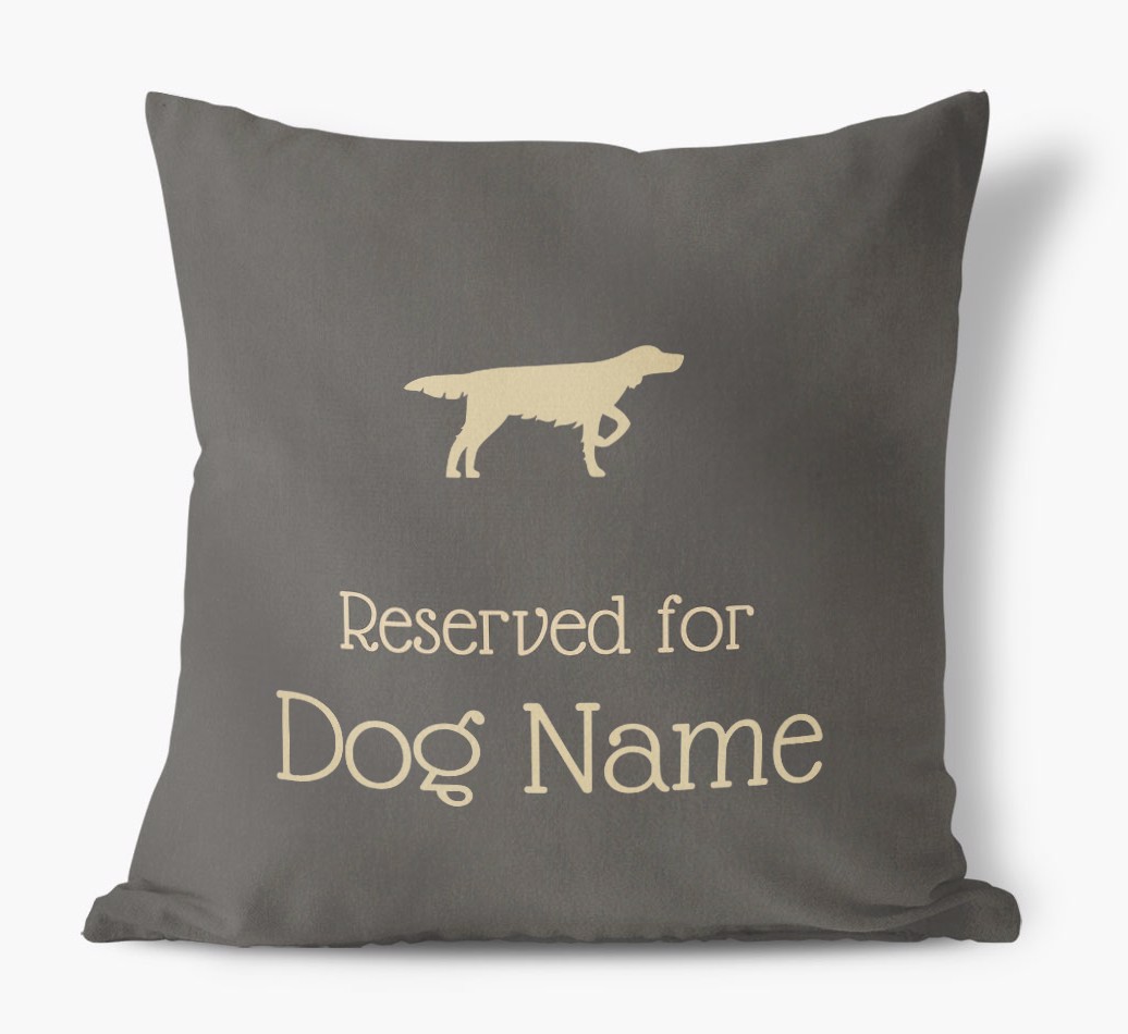 Reserved for {dogsName}: Personalised {breedFullName} Soft Touch Cushion