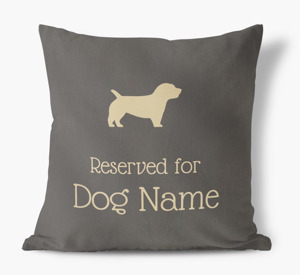 Reserved for {dogsName}: Personalised {breedFullName} Soft Touch Cushion