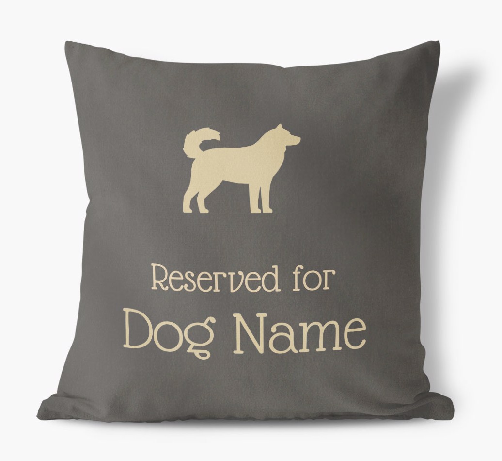 Reserved for {dogsName}: Personalised {breedFullName} Soft Touch Cushion