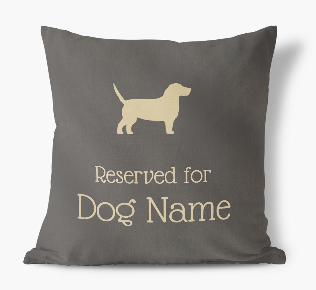 Reserved for {dogsName}: Personalised {breedFullName} Soft Touch Cushion