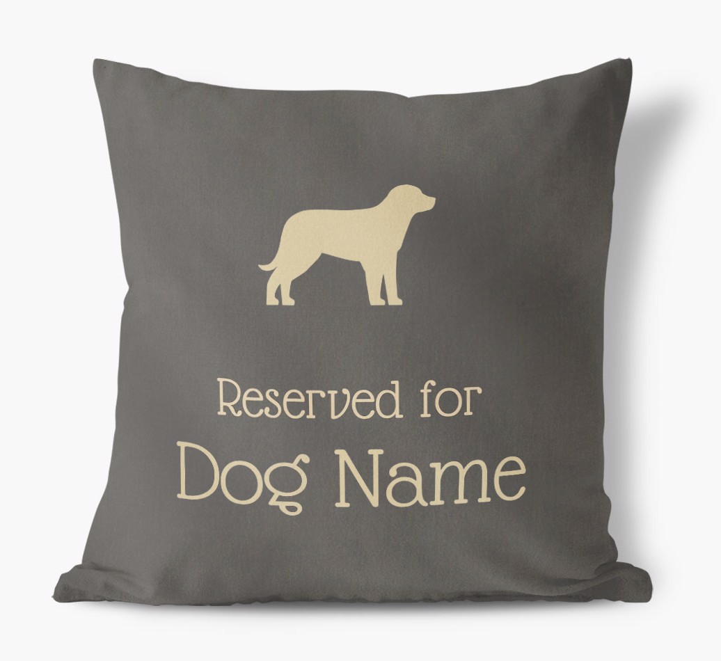 Reserved for {dogsName}: Personalised {breedFullName} Soft Touch Cushion