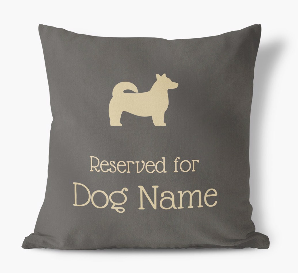 Reserved for {dogsName}: Personalised {breedFullName} Soft Touch Cushion