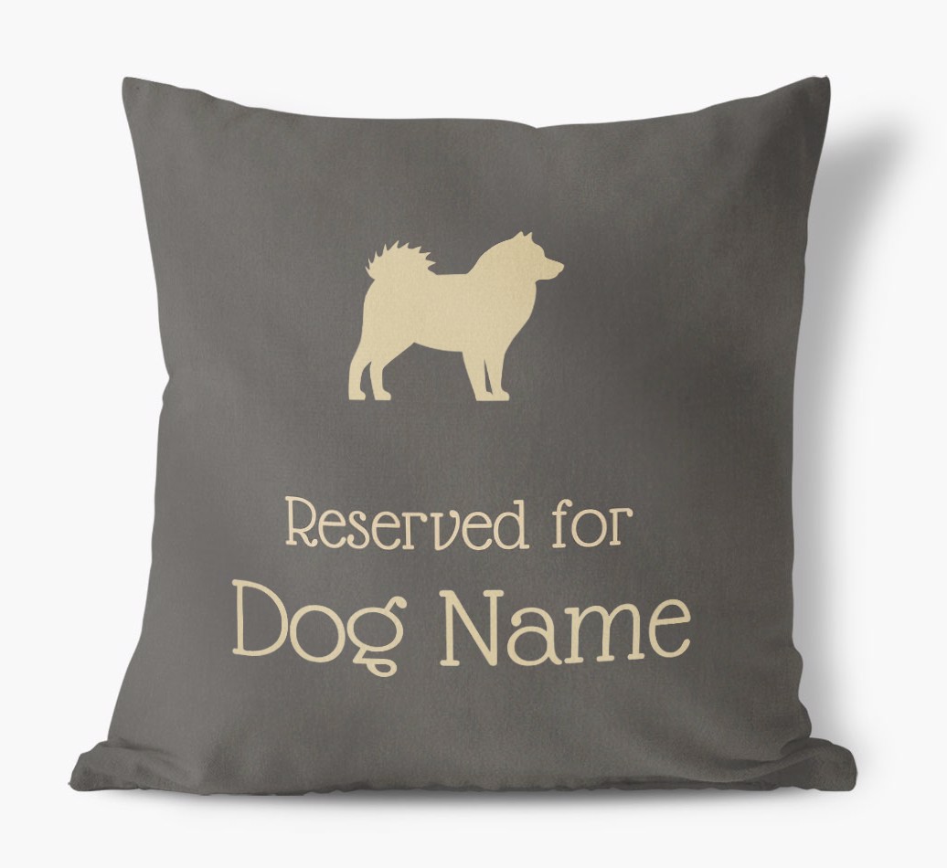 Reserved for {dogsName}: Personalised {breedFullName} Soft Touch Cushion