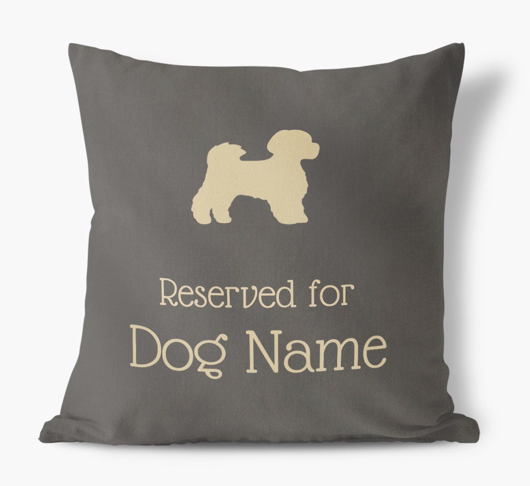 Reserved for {dogsName}: Personalised {breedFullName} Soft Touch Cushion
