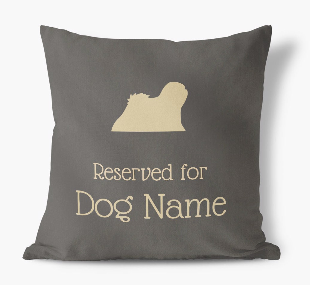 Reserved for {dogsName}: Personalised {breedFullName} Soft Touch Cushion
