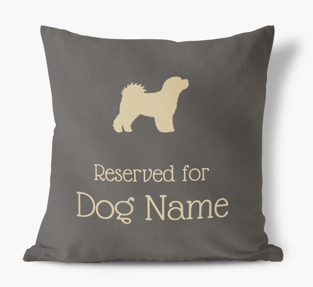 Reserved for {dogsName}: Personalised {breedFullName} Soft Touch Cushion