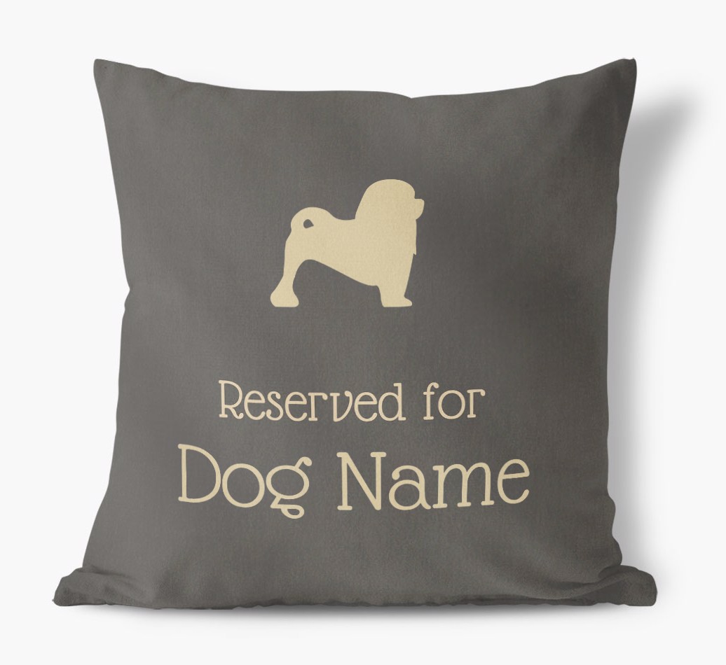 Reserved for {dogsName}: Personalised {breedFullName} Soft Touch Cushion