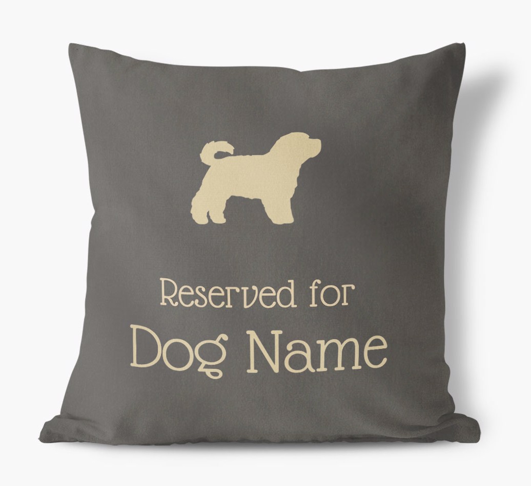 Reserved for {dogsName}: Personalised {breedFullName} Soft Touch Cushion
