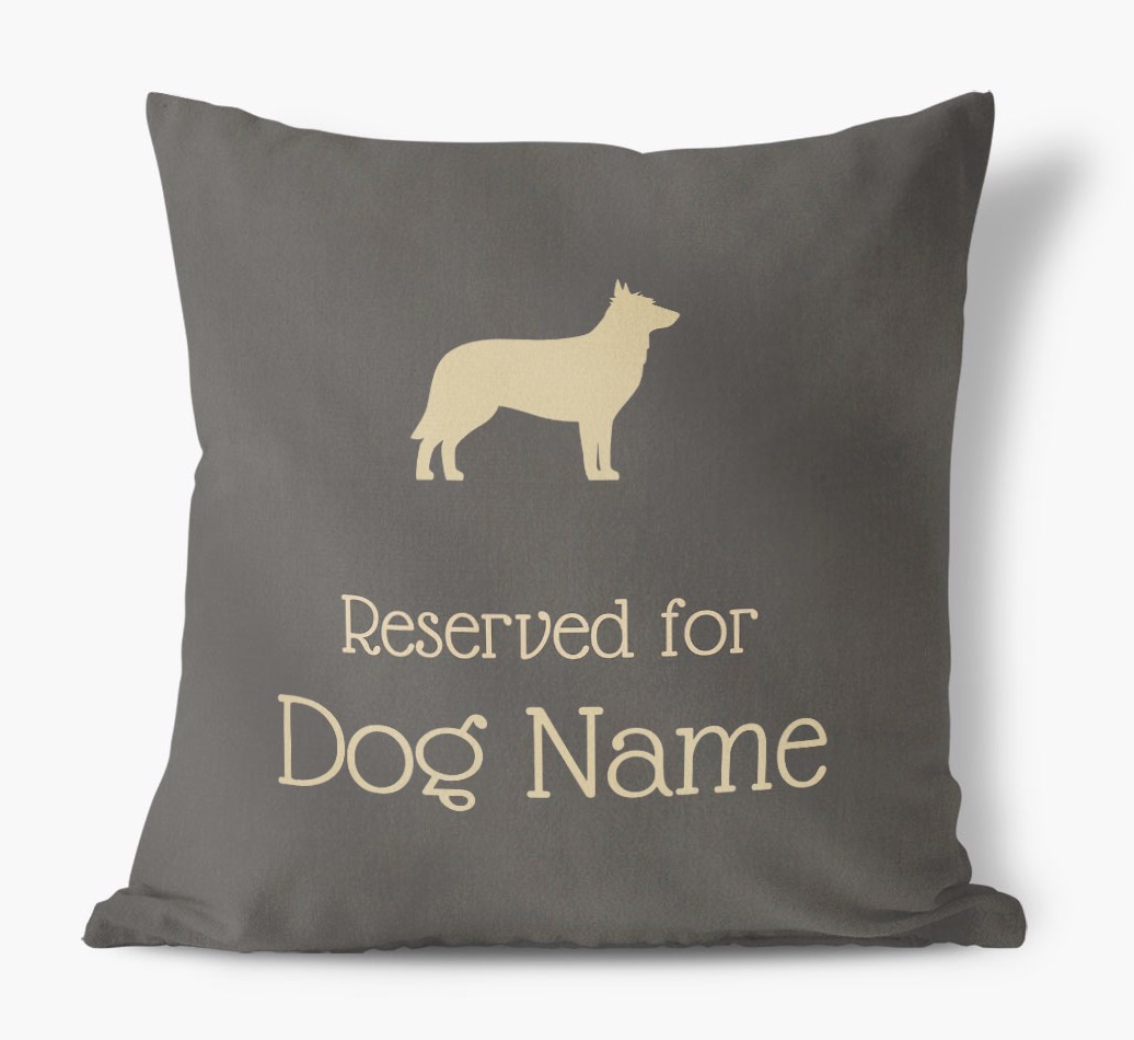 Reserved for {dogsName}: Personalised {breedFullName} Soft Touch Cushion