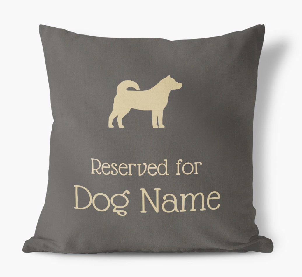 Reserved for {dogsName}: Personalised {breedFullName} Soft Touch Cushion