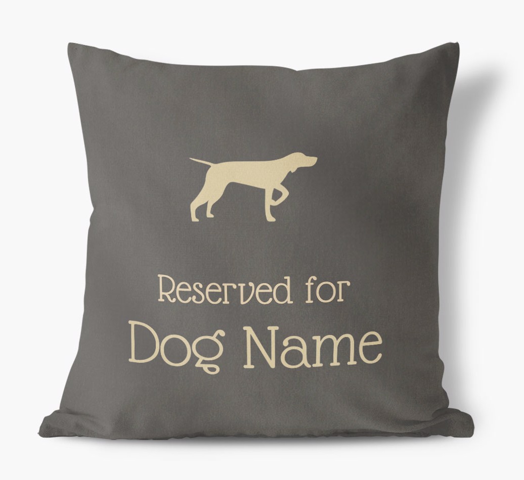 Reserved for {dogsName}: Personalised {breedFullName} Soft Touch Cushion