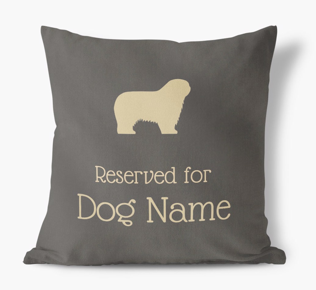 Reserved for {dogsName}: Personalised {breedFullName} Soft Touch Cushion