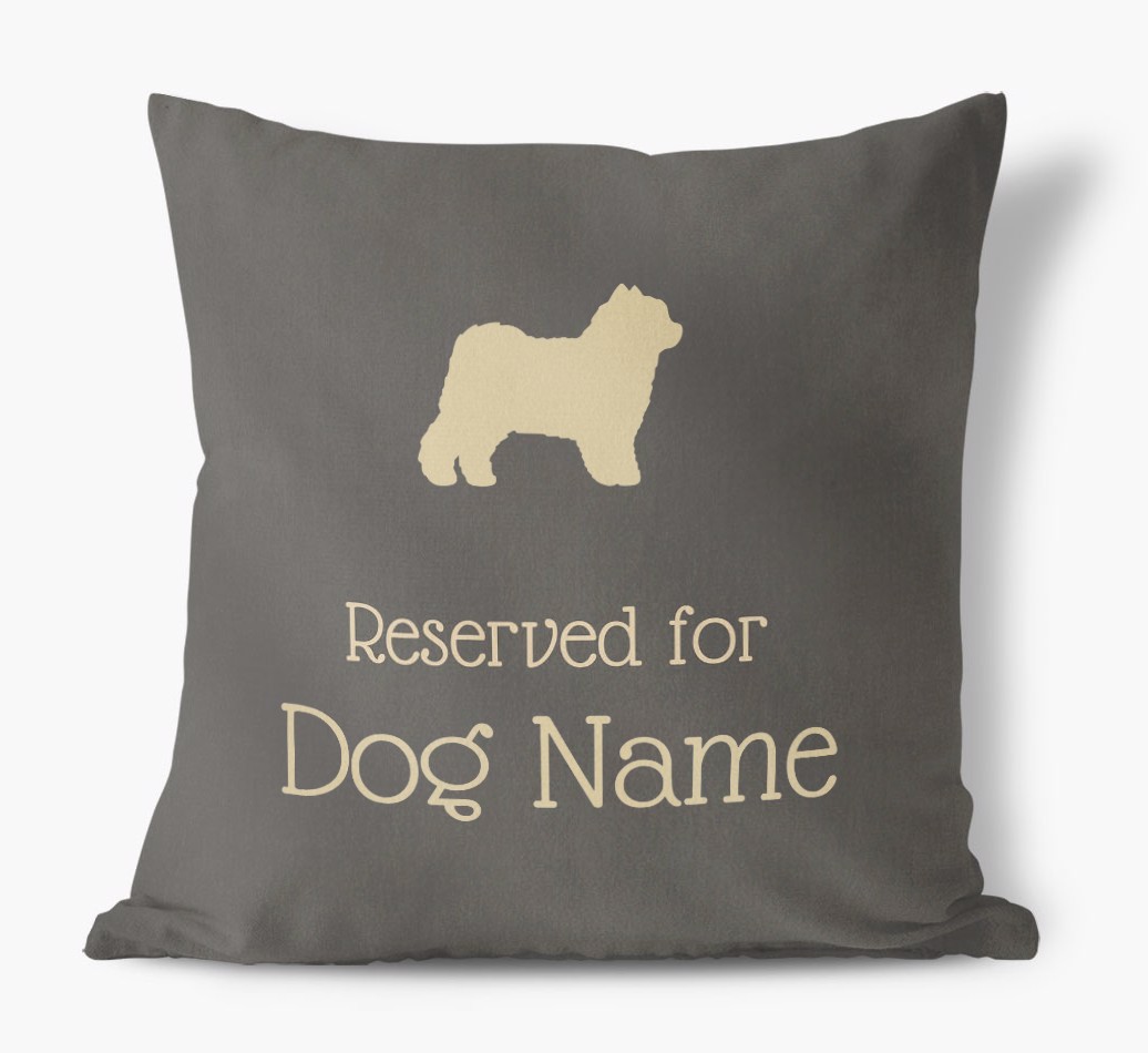Reserved for {dogsName}: Personalised {breedFullName} Soft Touch Cushion