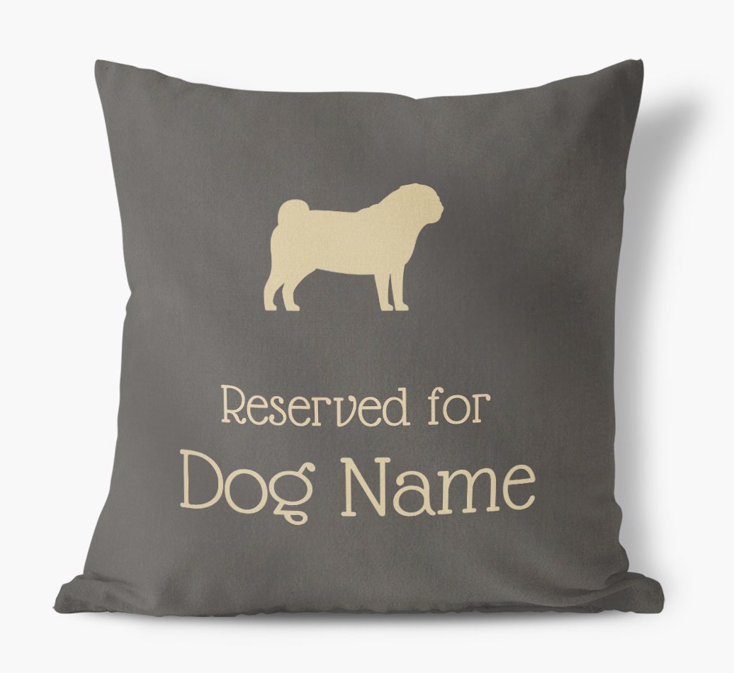 Reserved for {dogsName}: Personalised {breedFullName} Soft Touch Cushion