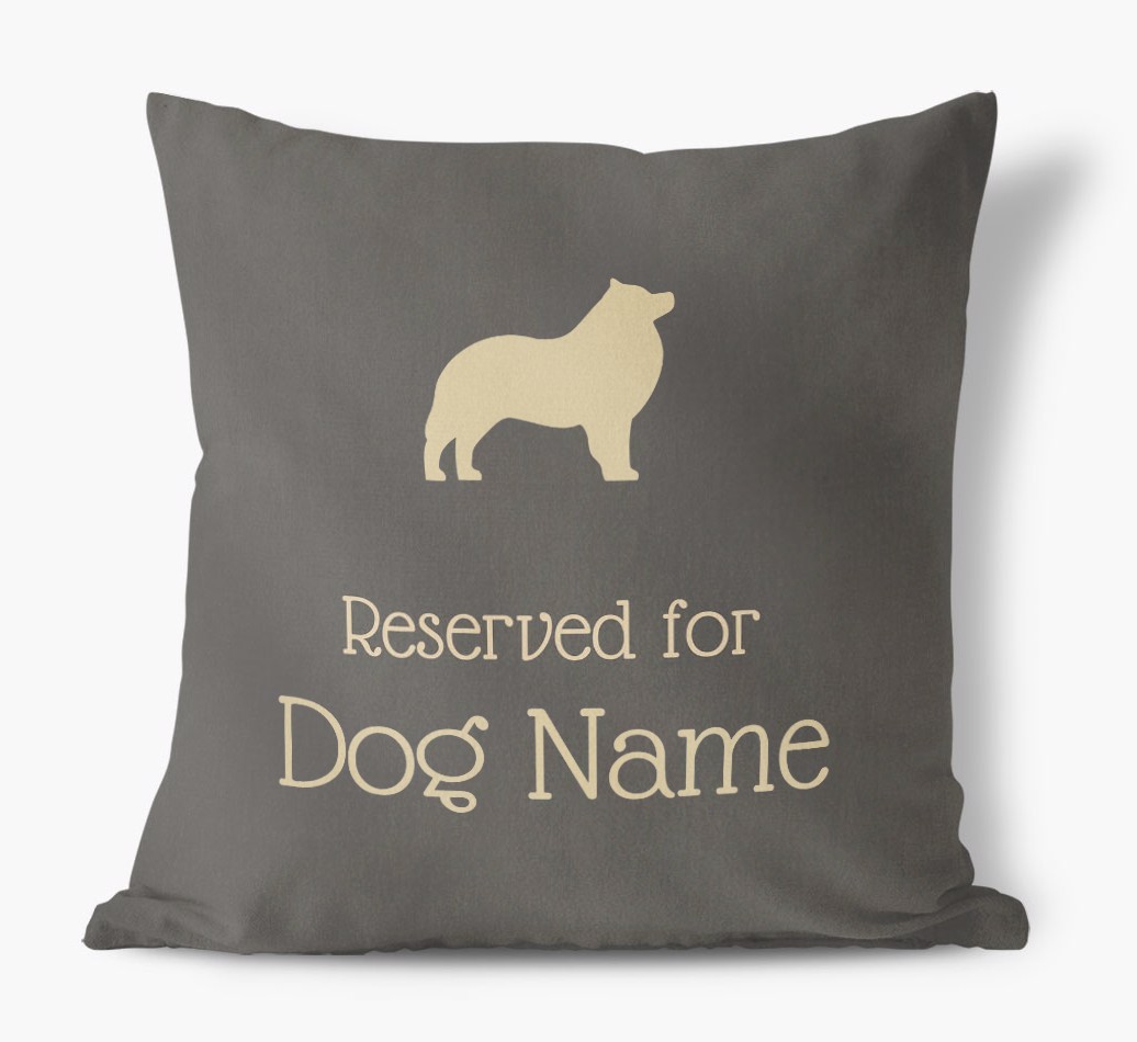 Reserved for {dogsName}: Personalised {breedFullName} Soft Touch Cushion