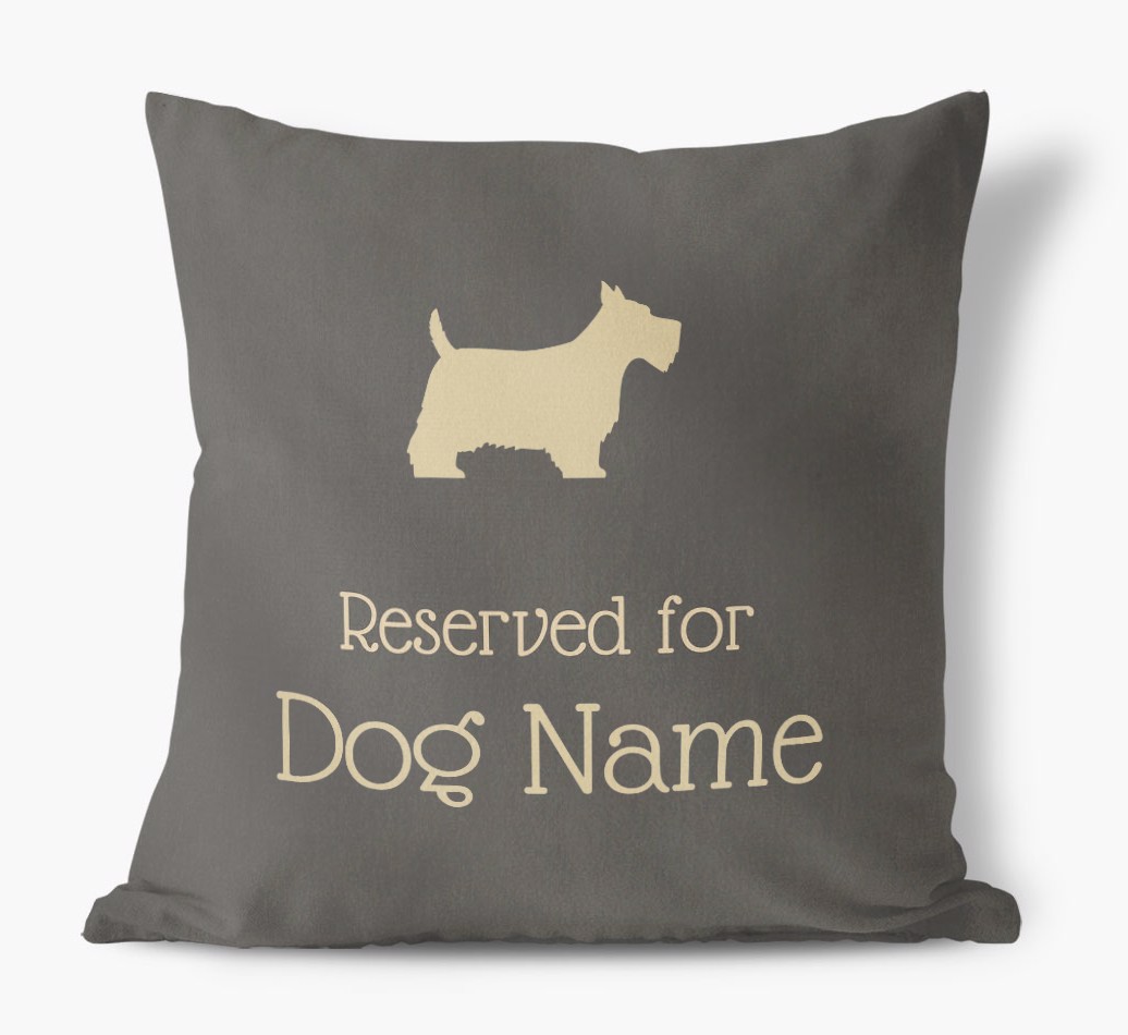 Reserved for {dogsName}: Personalised {breedFullName} Soft Touch Cushion