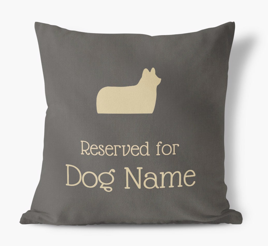 Reserved for {dogsName}: Personalised {breedFullName} Soft Touch Cushion