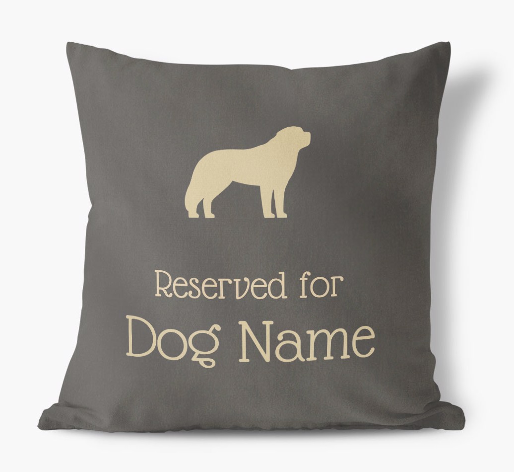 Reserved for {dogsName}: Personalised {breedFullName} Soft Touch Cushion