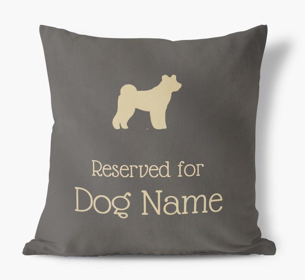 Reserved For {dogsName}: Personalized Soft Touch Pillow