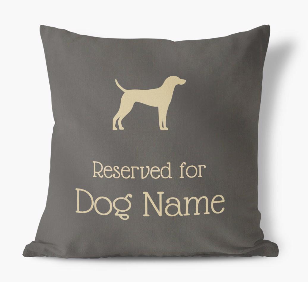 Reserved for {dogsName}: Personalised {breedFullName} Soft Touch Cushion