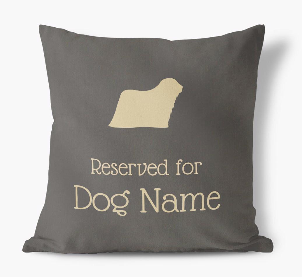 Reserved For {dogsName}: Personalized Soft Touch Pillow