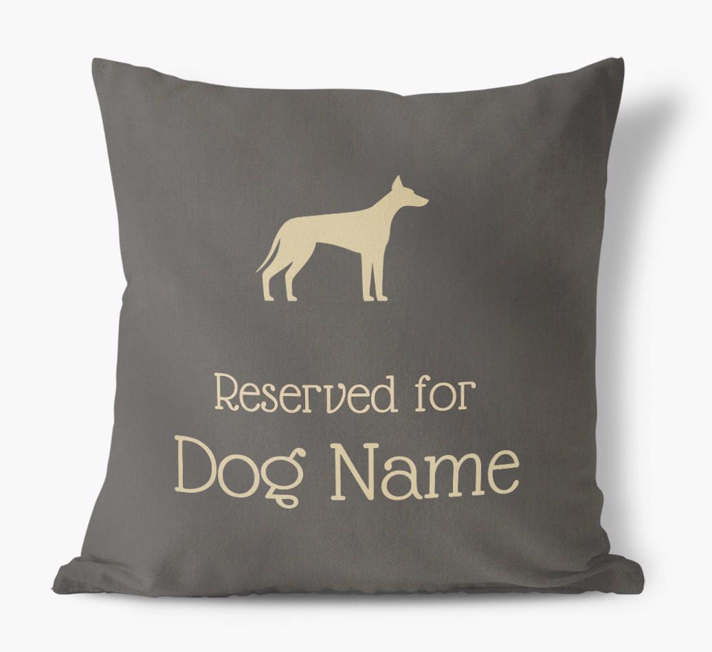 Reserved for {dogsName}: Personalised {breedFullName} Soft Touch Cushion
