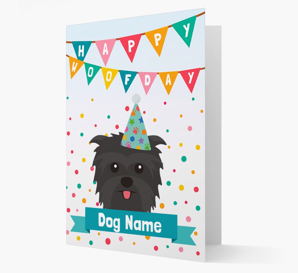 Personalised Card 'Happy Woofday {dogsName}' with {breedCommonName} Icon