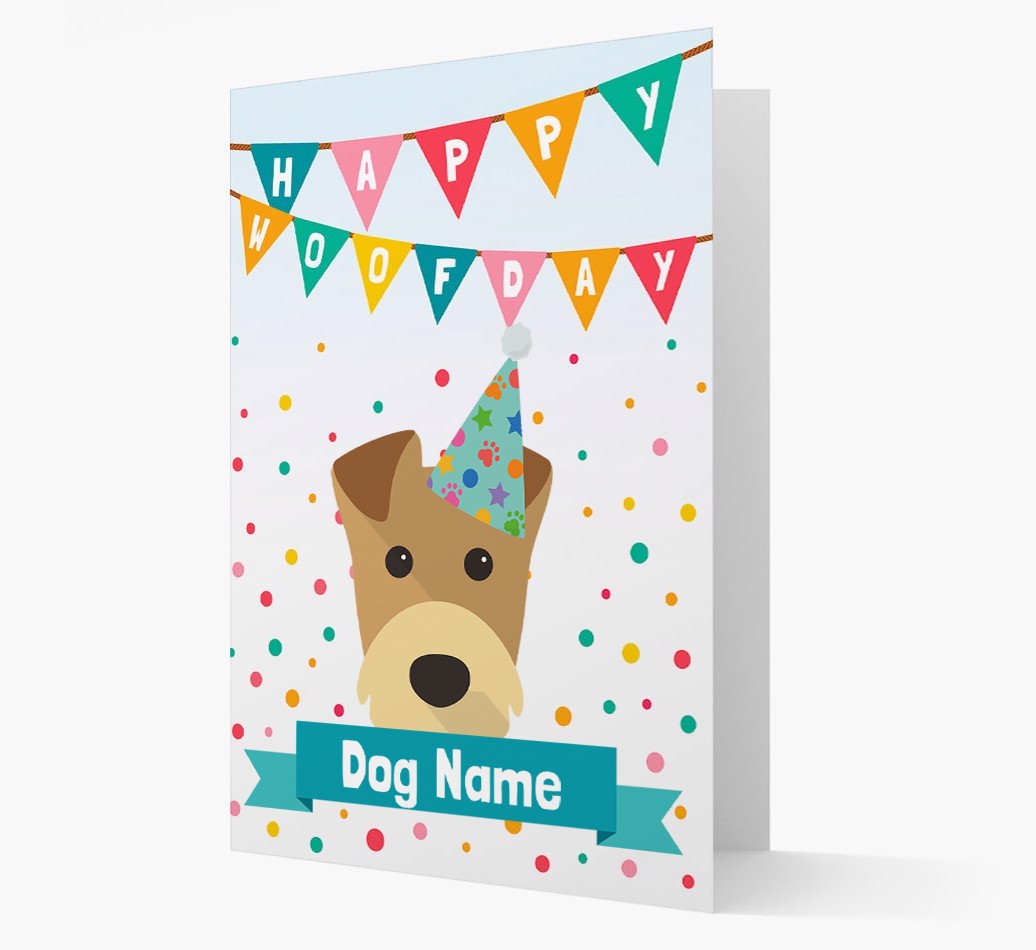 Personalised Card 'Happy Woofday {dogsName}' with {breedCommonName} Icon