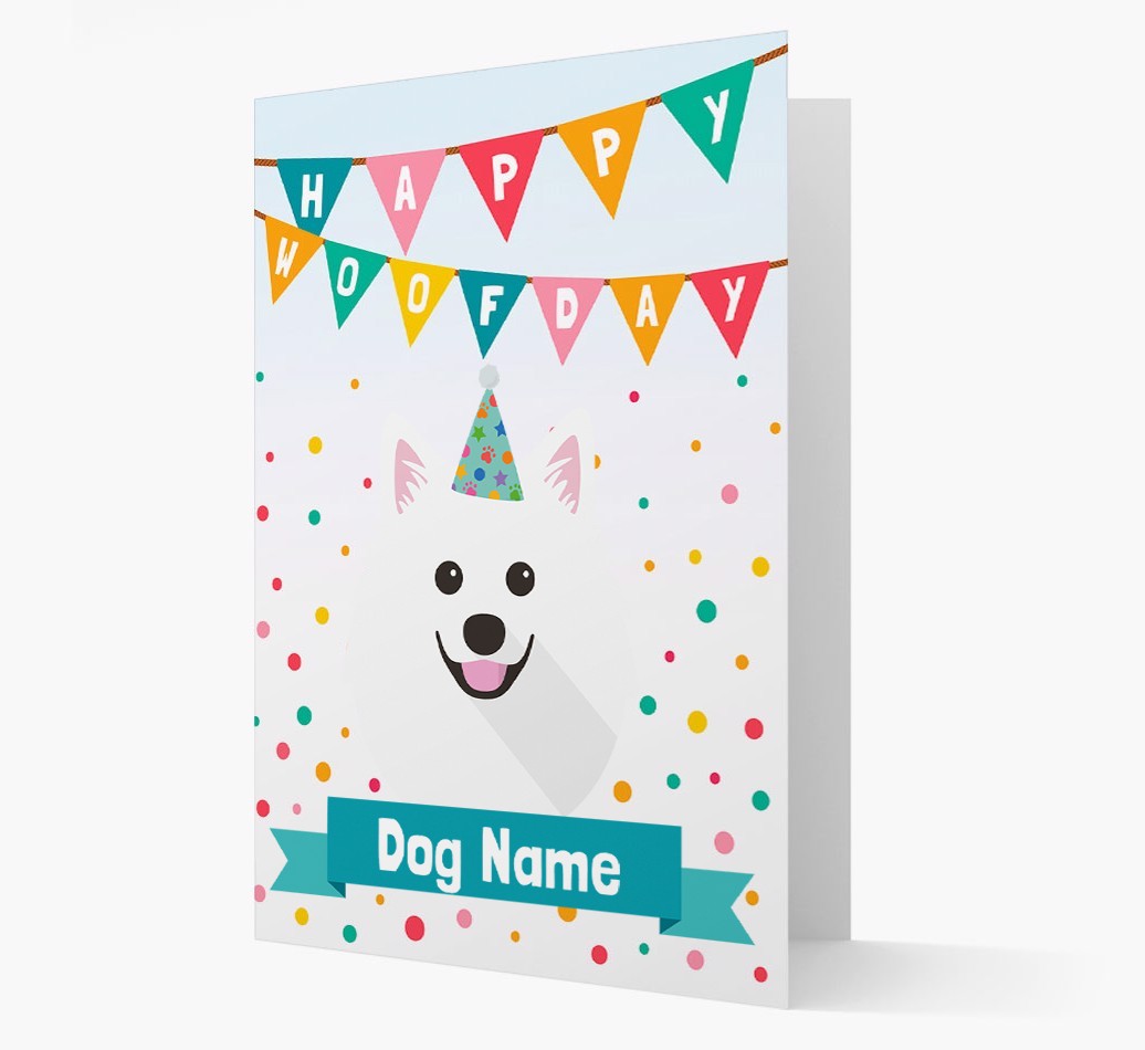 Personalised Card 'Happy Woofday {dogsName}' with {breedCommonName} Icon