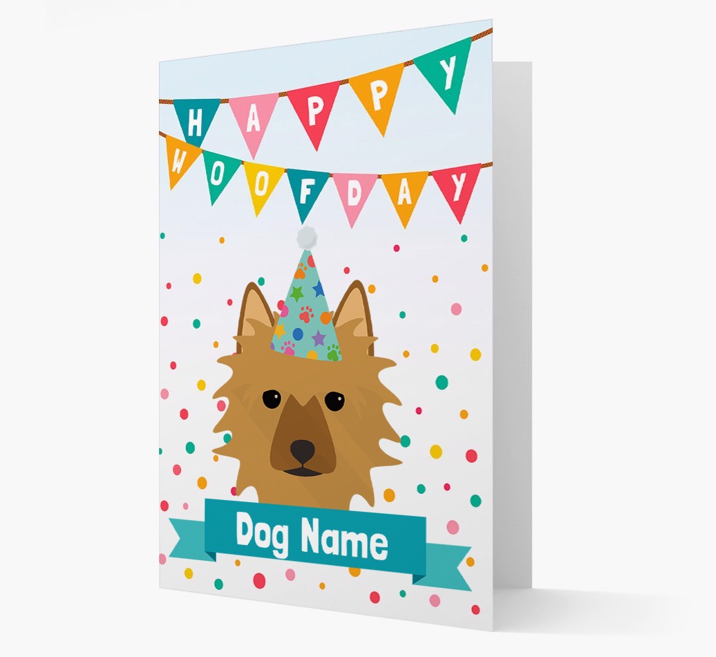 Personalised Card 'Happy Woofday {dogsName}' with {breedCommonName} Icon