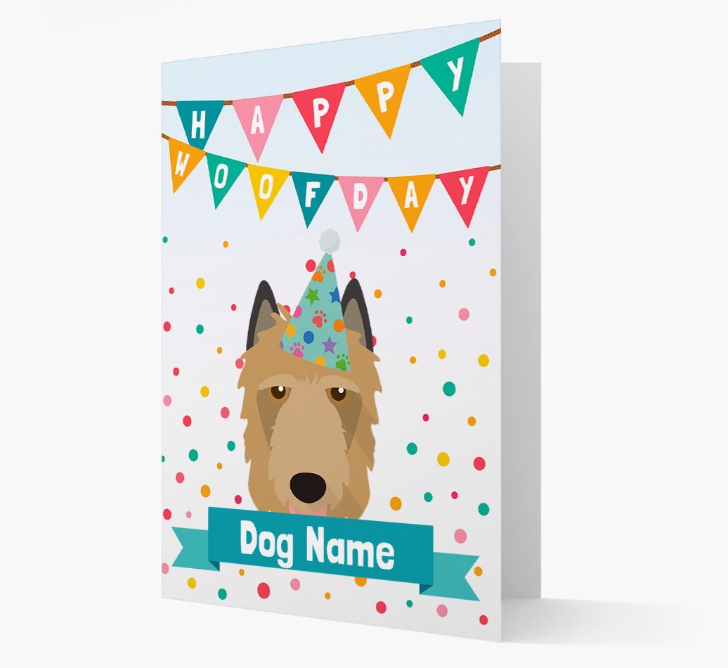 Personalised Card 'Happy Woofday {dogsName}' with {breedCommonName} Icon