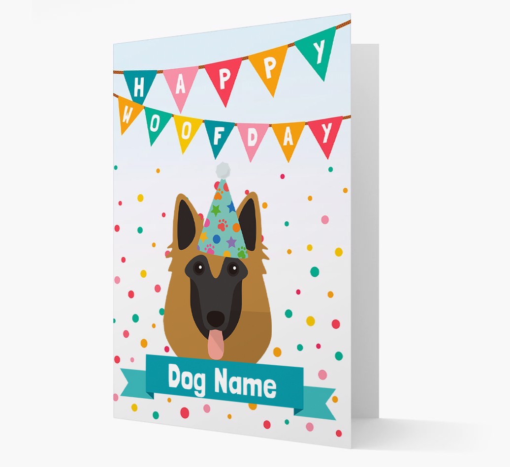 Personalised Card 'Happy Woofday {dogsName}' with {breedCommonName} Icon