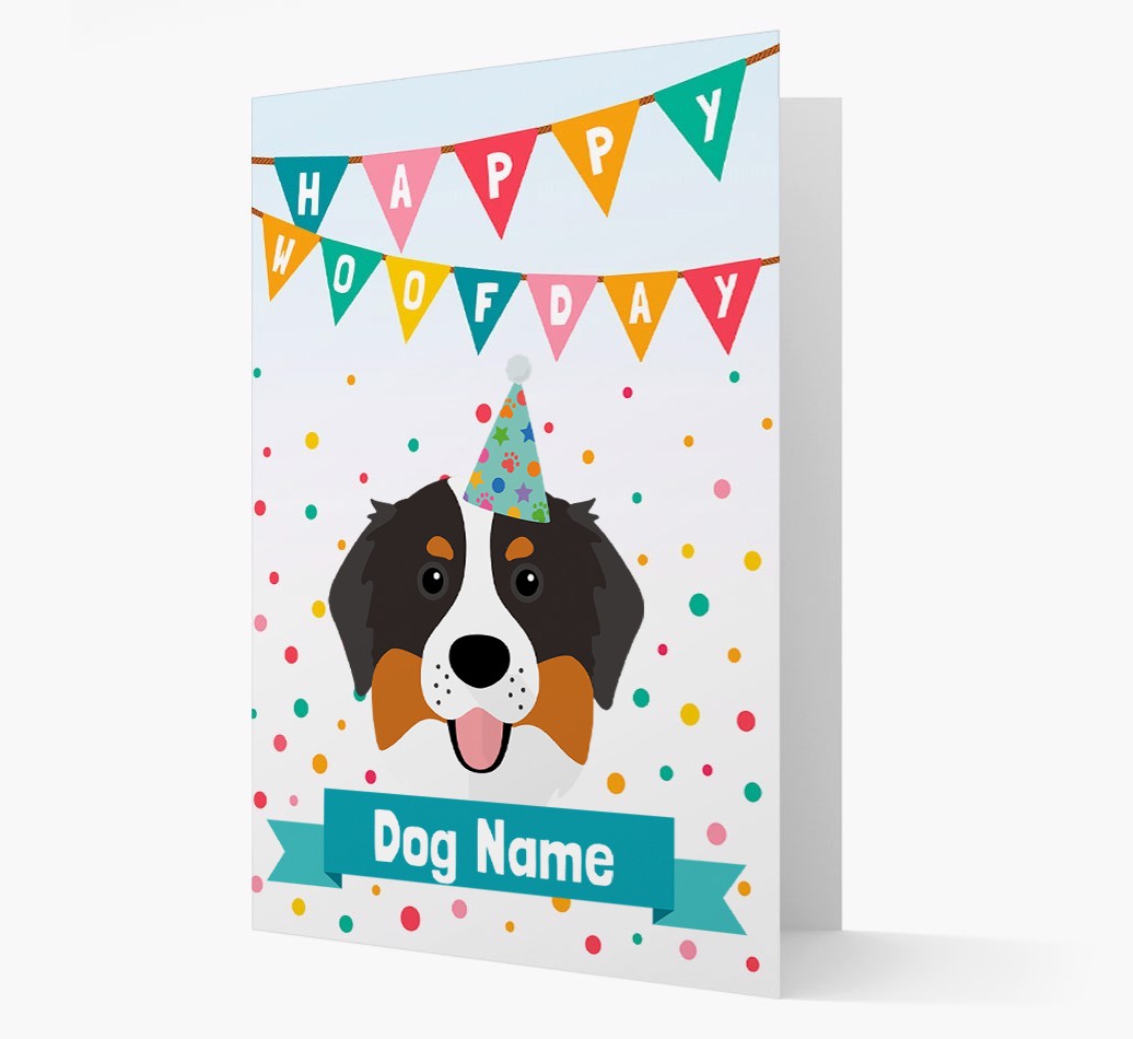 Personalised Card 'Happy Woofday {dogsName}' with {breedCommonName} Icon