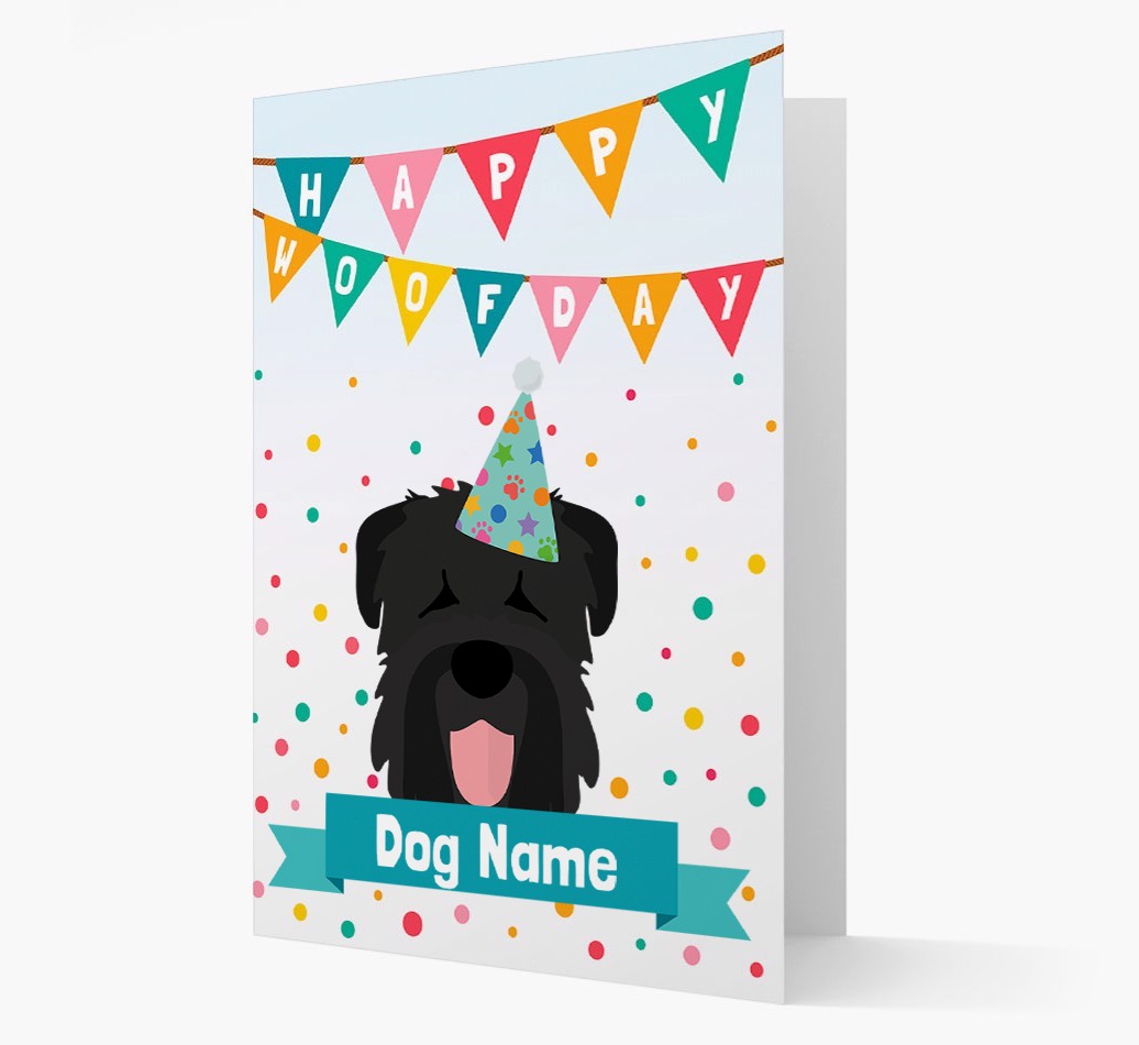 Personalised Card 'Happy Woofday {dogsName}' with {breedCommonName} Icon